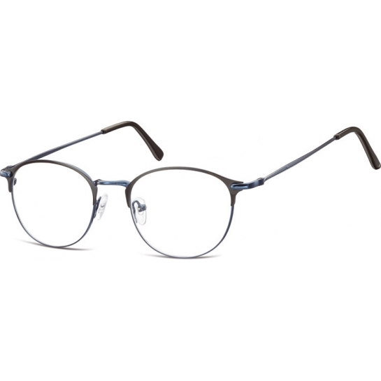 Lenonki okrągłe Okulary oprawki optyczne 933B niebieskie + czarne